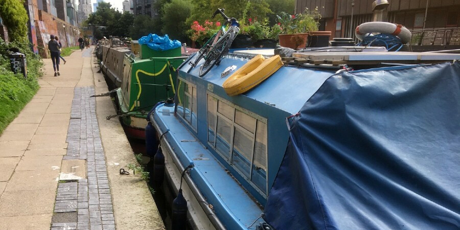 Moored boats on London's waterways