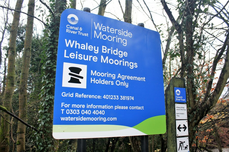 Whaley Bridge mooring sign