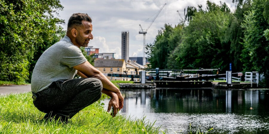Dr Amir Khan by the canal