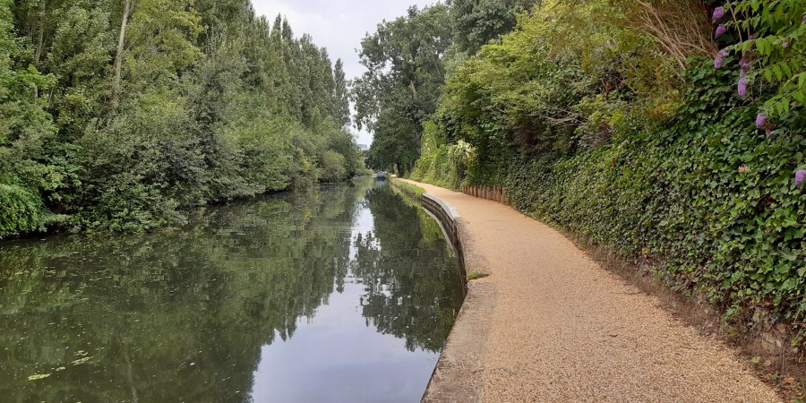 Picture of new surface towpath