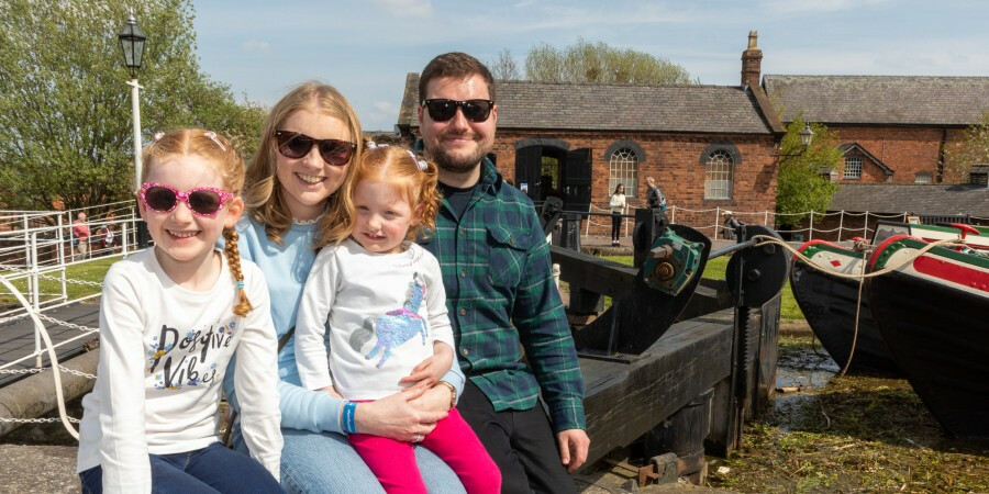 Family enjoying a great day out at Canal Town
