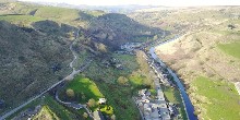 Rochdale Canal from the air at Todmorden