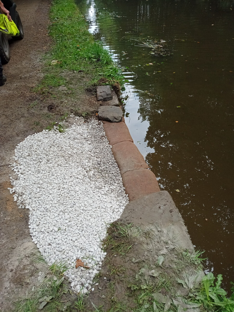 Towpath repairs, after,  by Brian Muir